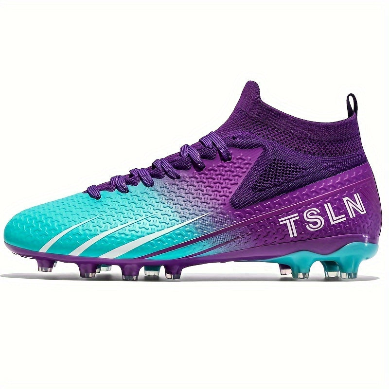 Men's High Top Soccer Cleat with Spikes - Outdoor Breathable Cleats