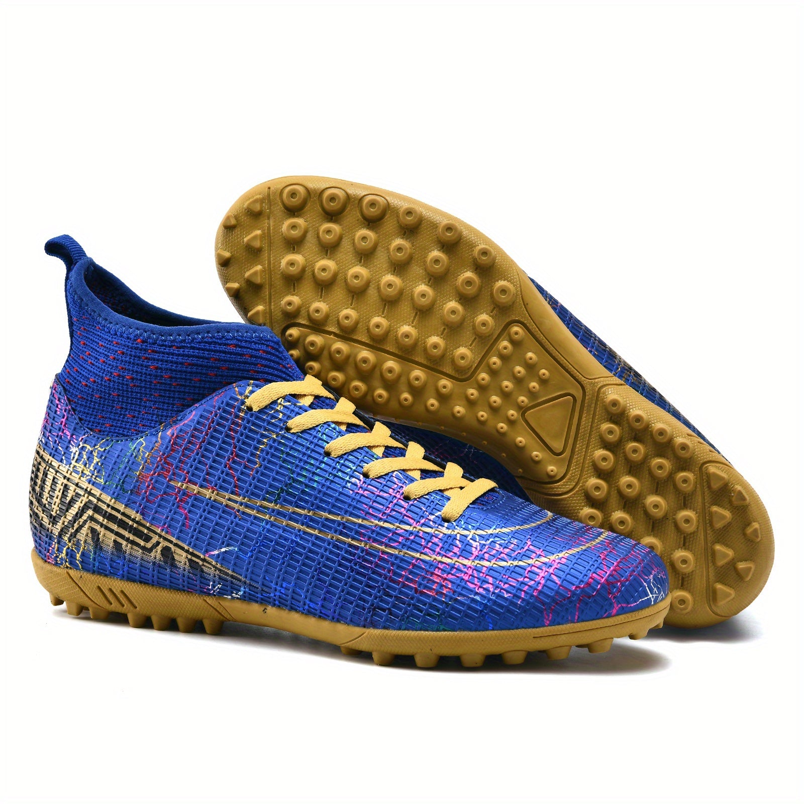Kids Anti Skid Turf Football Boots Lace Up Training Shoes