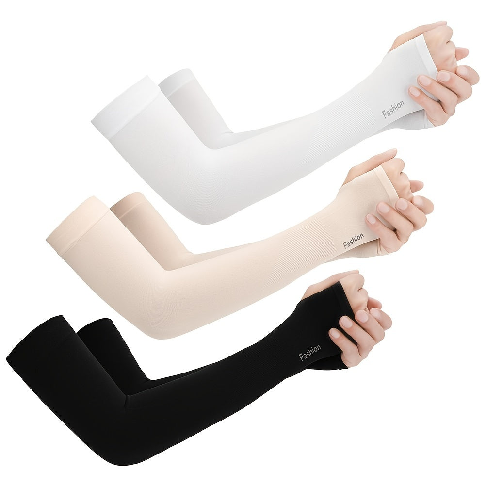 NAIYONG Compression Cooling Sleeves UV Protection Sunscreen Thumbless Cuffs