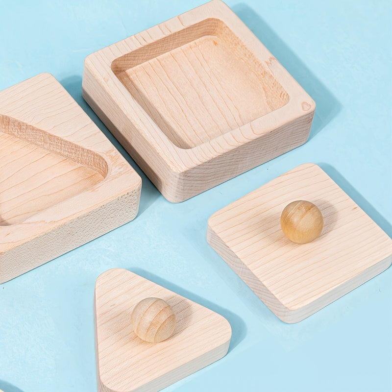 Colorful Wooden Geometric Puzzle Shape Recognition & Math Learning Toy