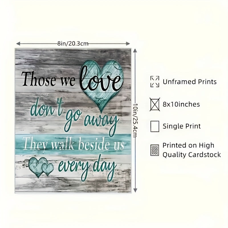 Love Memory Wall Decor For Bedroom 8x10in Unframed