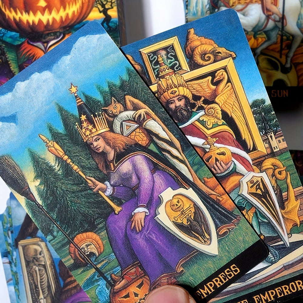 Jack Lantern Tarot Card Halloween Pumpkin Lantern Cards