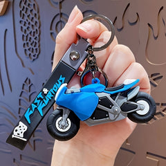 Cool Motorcycle Keychain Bag Charm Pendant Ornament