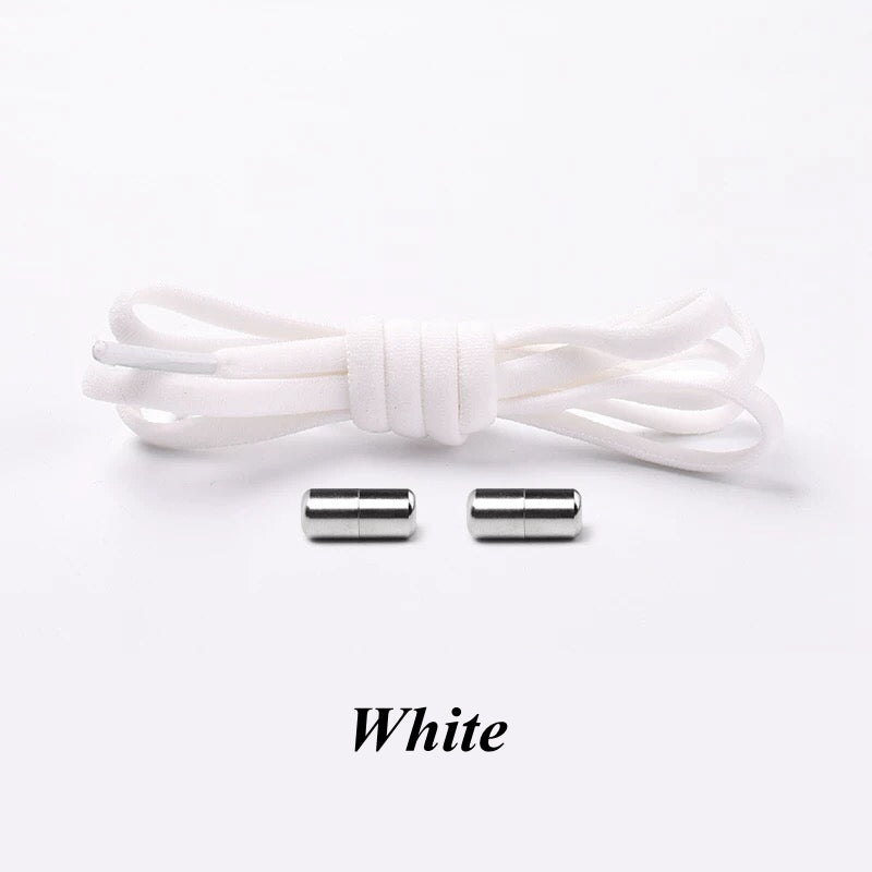 Elastic Laces Sneakers Round Shoelaces Without Ties Quick Shoelace