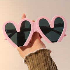 Y2K Large Heart Sunglasses Love Peach Party Club Glasses