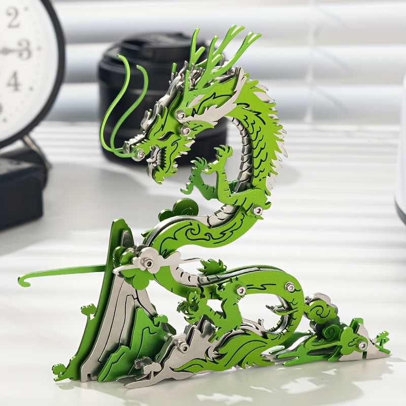 MOKR Chinese Dragon 3D Metal Puzzle - DIY Handcraft Brain Teaser Toy
