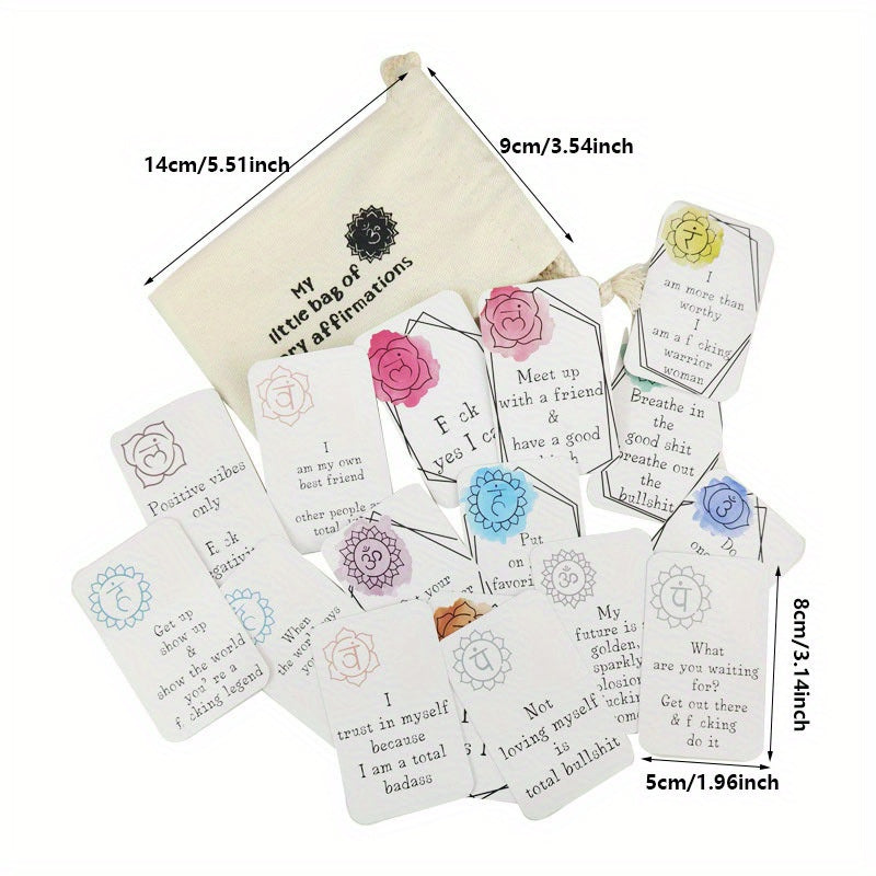 16pcs Funny Affirmation Card Set for Self Improvement and Encouragement