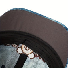 Kids Adjustable Baseball Cap with Cartoon Bear Embroidery