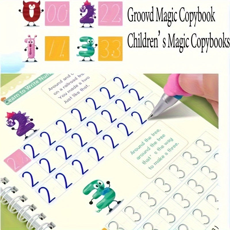 Children's Workbook Set with Pen, Refills, Holder, Copybook, Practice Book