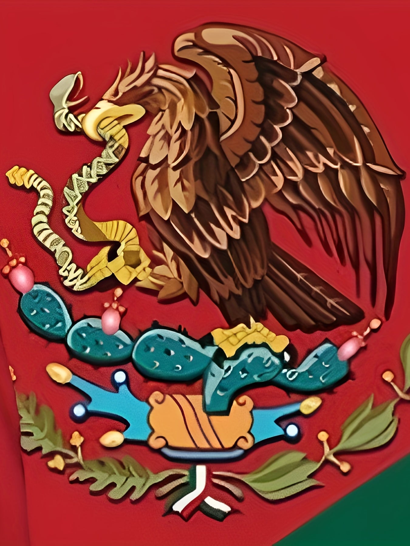Men's Mexico & Eagle Print T shirt Casual Slightly Stretch 3D Print Tee