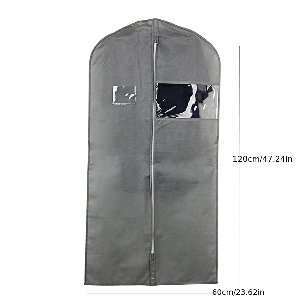 1 Pc Suit Dustproof Cover Dress Coat Storage Bag Household Zipper Hanging Bag