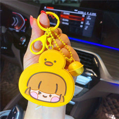 Cartoon Tape Measure Keychain Student Schoolbag Ornament Pendant