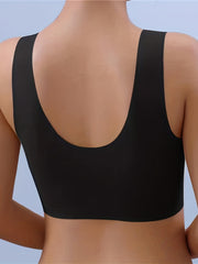 Scallop Trim Wireless Bra Seamless Full Coverage Women's Lingerie