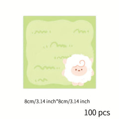 100 Sheets Cartoon Animal Notepad To Do List Memo Office Message Pad