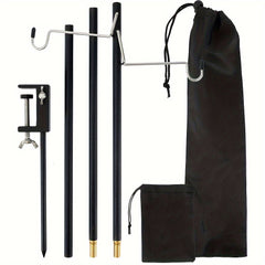 Aluminum Alloy Camping Folding Lamp Pole Adjustable Lantern Stand