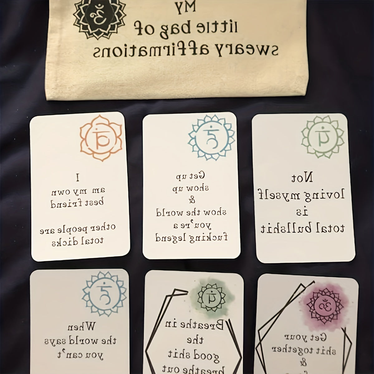 16pcs Funny Affirmation Card Set for Self Improvement and Encouragement