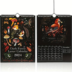 Dark Forest Animal Wall Calendar Halloween Christmas Anniversary Gift