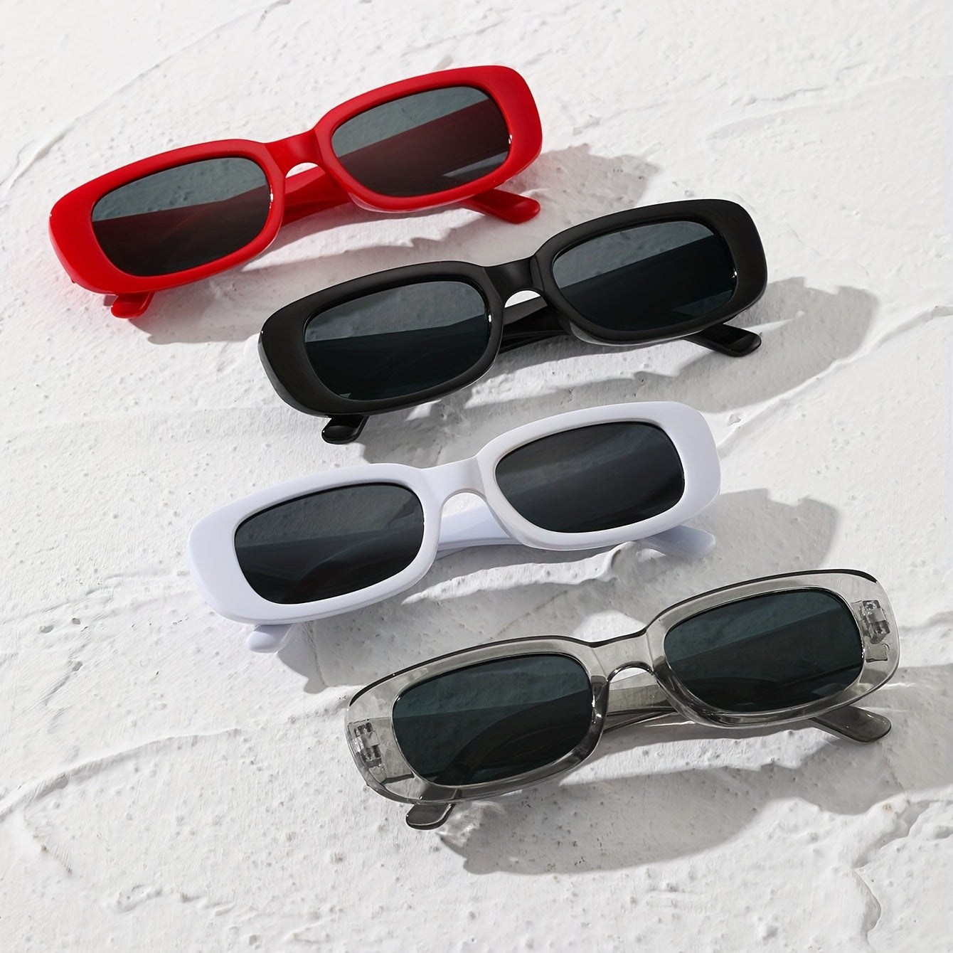 Y2K Square Sunglasses Retro 90s UV400 Sun Shades Glasses
