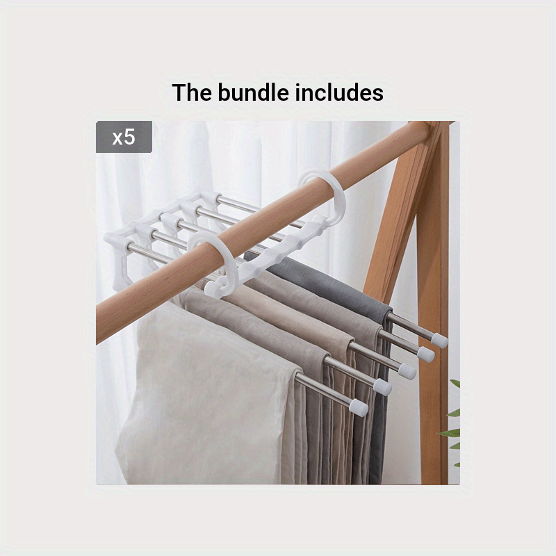 5 In 1 Magic Trouser Rack Hangers Stainless Steel