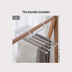 5 In 1 Magic Trouser Rack Hangers Stainless Steel