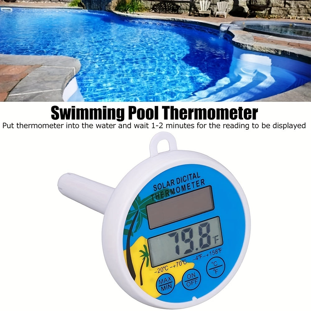 Solar Pool Thermometer Floating Digital Easy Read Water Temperature