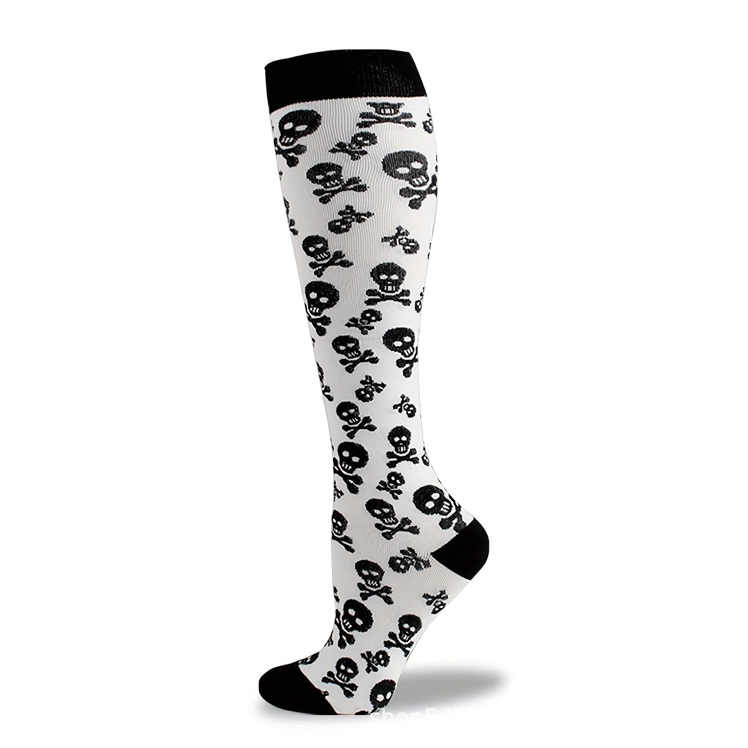 Halloween Skull Over The Calf Socks Decoration Props