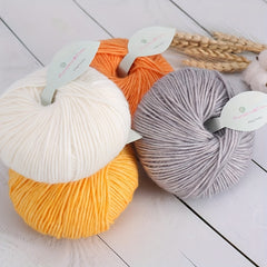 1pc Pumpkin Ball Cotton Yarn for DIY Knitting Crocheting