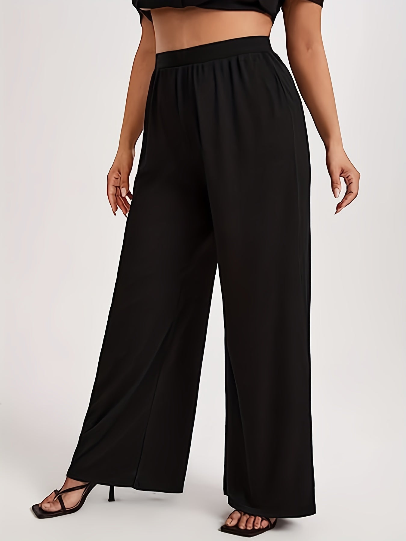  Women's High Waist Wide Leg Trousers