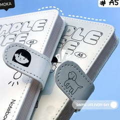 Magnetic Notebook A5 Plastic Hardcover College Ruled Journals