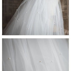 Double Layer Puffy Tulle Bridal Wedding Veil