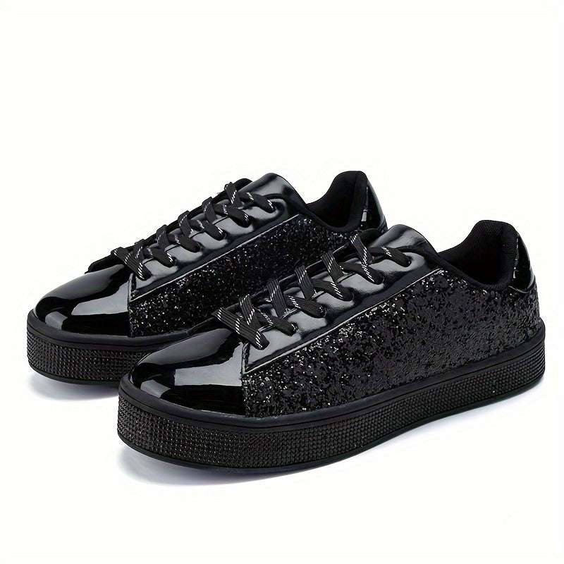 Sequin & Rhinestone Glitter Skate Shoes