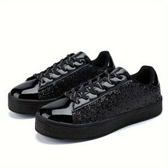Sequin & Rhinestone Glitter Skate Shoes