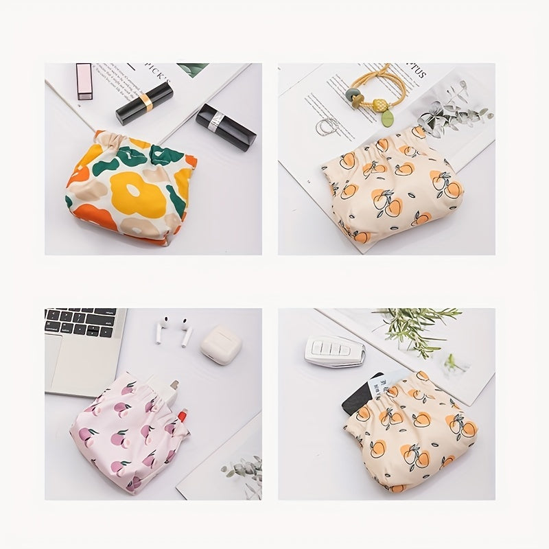 Self Closing Small Makeup Pouch Mini Travel Storage Bag For Women