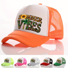 Summer Sunflower Print Men's Peaked Cap