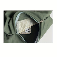 Literary Canvas Crossbody Bag Large Capacity Hobo Bag For Travel Sports