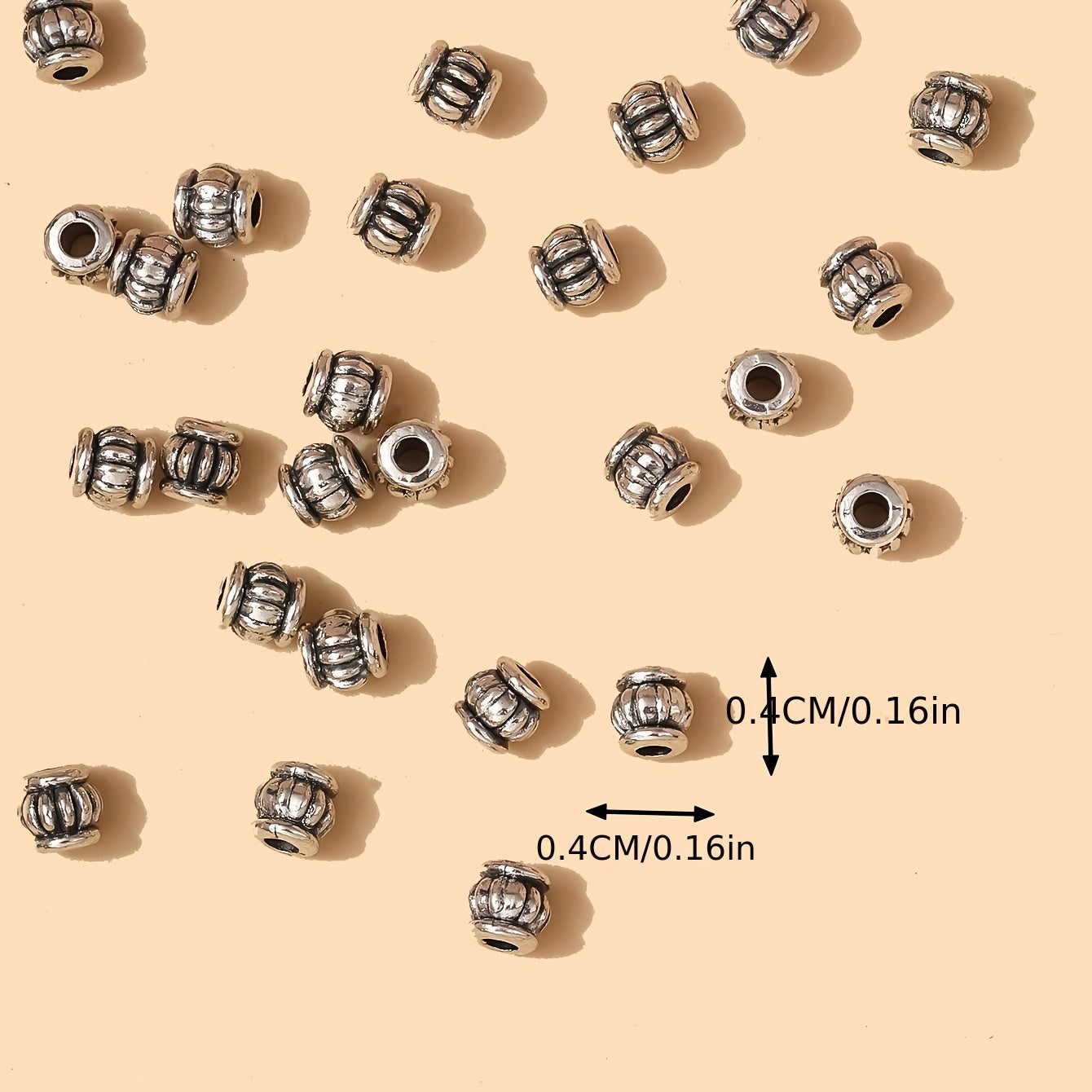 160Pcs Vintage Column Beads Alloy Spacer Beads DIY Accessories