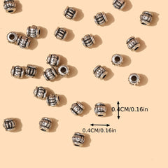 160Pcs Vintage Column Beads Alloy Spacer Beads DIY Accessories