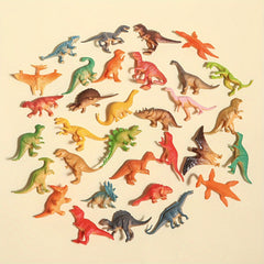 32pcs Plastic Dinosaur Figures Toys Birthday Party Favors Cupcake Toppers