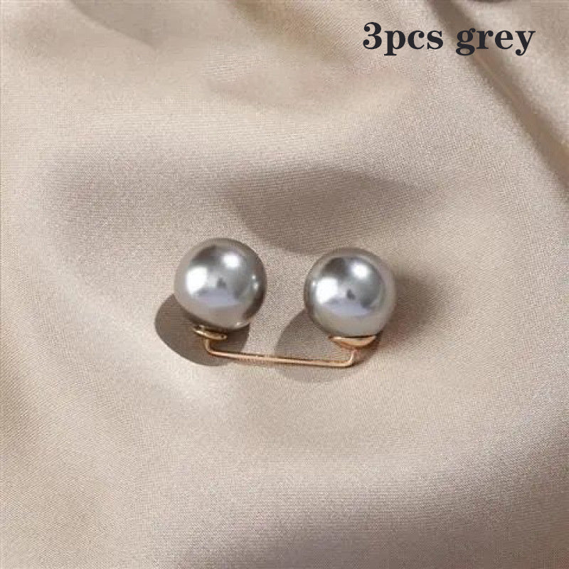 3pcs Faux Pearl Brooch Pin Set for Clothes & Trousers
