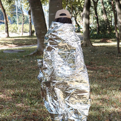 Outdoor First Aid Thermal Blanket 130 Double sided Silvery Survival Blanket