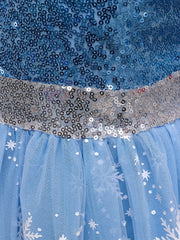 Anime Movie Cosplay Costume Snowflake Pattern Dress