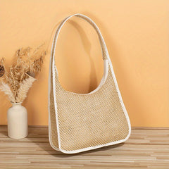 Minimalist Straw Hobo Shoulder Bag Bohemian Woven Bag Holiday All Match