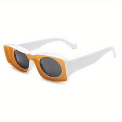 Rectangular Frame Sunshade Sunglasses UV Protection Vintage Hip Hop Eyewear
