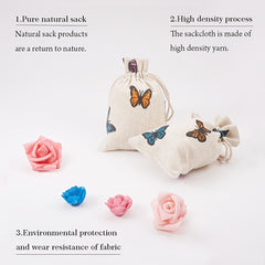 50pcs Polycotton Polyester Cotton Drawstring Bags Gift Bags Jewelry Pouches