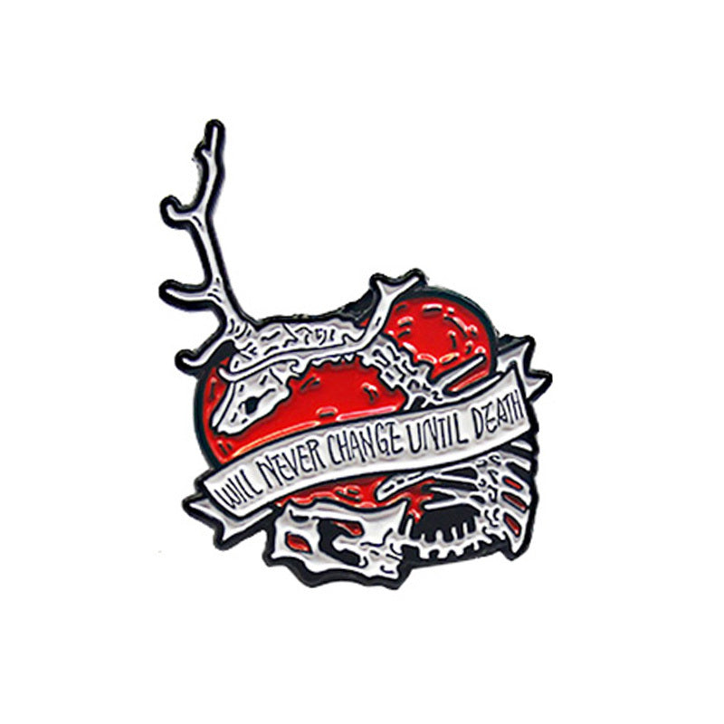 Gothic Style Skull Heart Lips Brooch Personality Creative Men's Brooch
