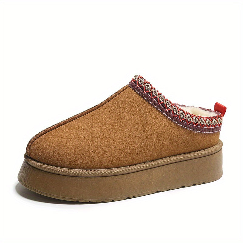 Women's Minimalist Snow Boots Slip On Winter Warm Shoes
