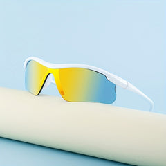 Y2K Wrap Around Sports Sunglasses Semi Rimless Outdoor Glasses UV400