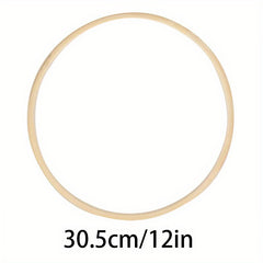 Dream Catcher Bamboo Circle Wall Art Flower Light Cross Stitch Shed Tool