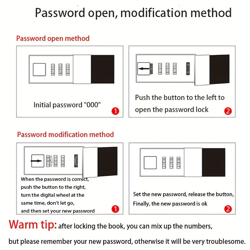 Password Lock A5 Notebook UV Lock Student Notebook Thick Office Stationery