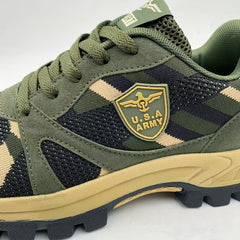 Camouflage Outdoor Hiking Boots Wear Resistant Climbing Shoes